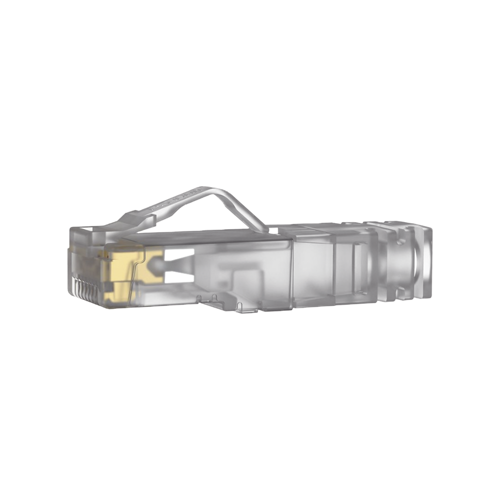 RJ45 Cat6A Plug, For 23-24 AWG UTP Cable, 50 Micron Gold Plated, 100-Pack