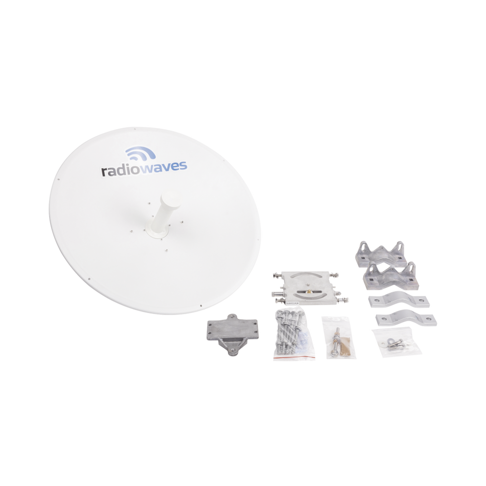 High Performance Directional Antenna, Dimensions (2 ft), 29 dBi Gain, 4.9-6 GHz, N-Female Connectors, Easy Installation, Pre-assembled, Mounting Included