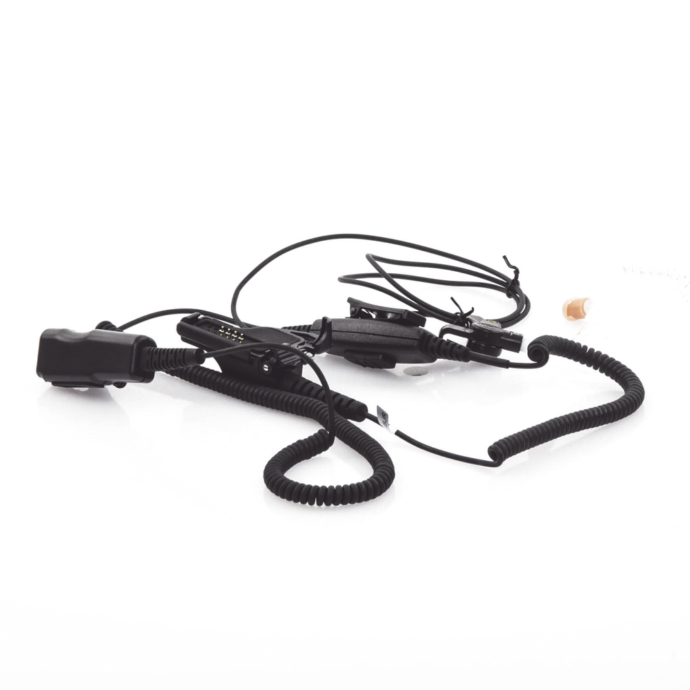 2-WIRE EARPHONE MICROPHONE WITH DUAL PTT FOR MOTOROLA XTS3000/ ASTRO/ HT1000/ MT2000/ MTS2000/ MTX8000/ 838/ 9000.
