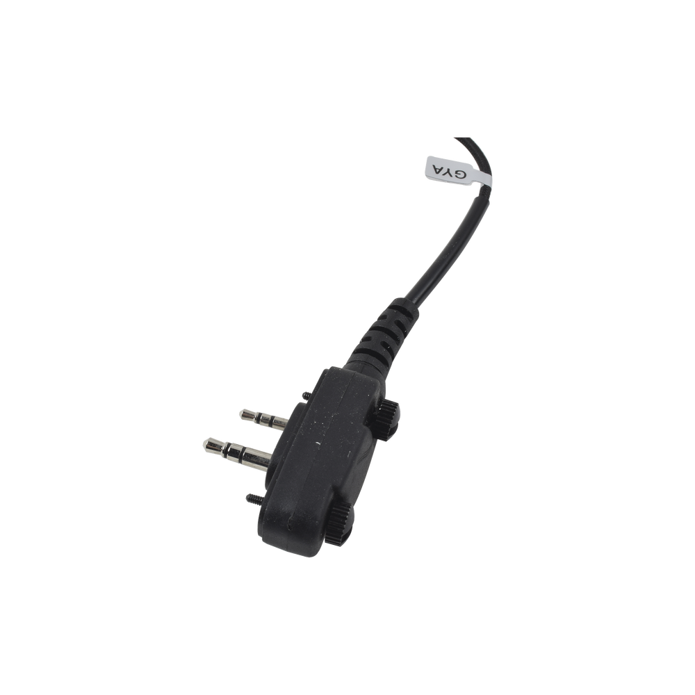 Lapel microphone with soft ear hook and braided fiber for Icom 2-pin accessory port with screws