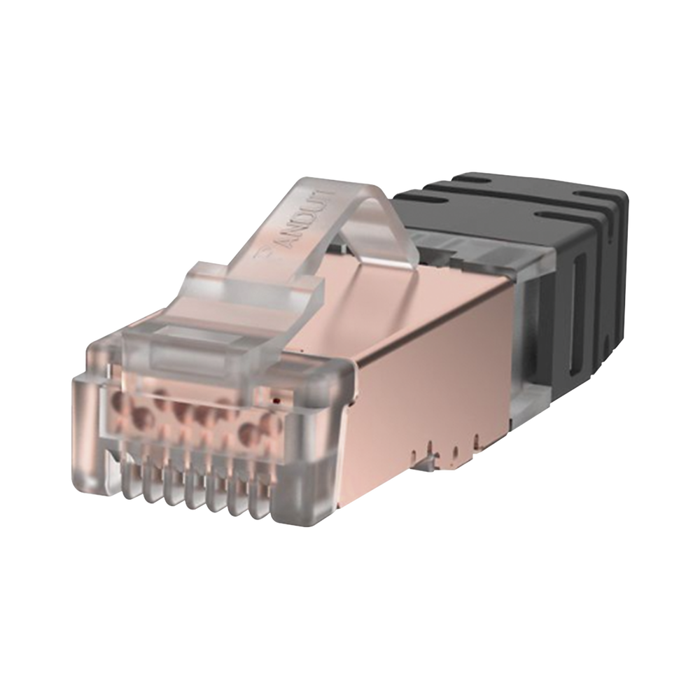 Cat6A Shielded RJ45 Plug, For 23-24 AWG Cable, 50 Micron Gold Plated, 100-Pack