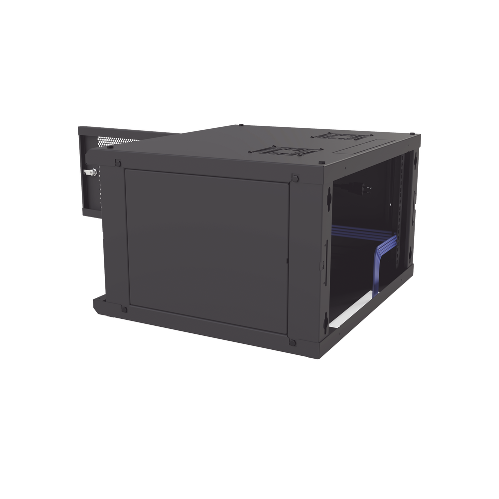 Gabinete de Pared Fijo, Puerta Perforada, Rack 19" de 6 UR (600 x 355 x 523 mm)(An x Al x Prof.)