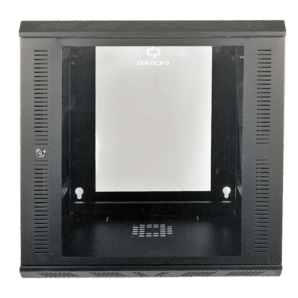 Gabinete para Montaje en Pared Cuerpo Abatible con Rack 19" de 12 Unidades Ventana de Cristal