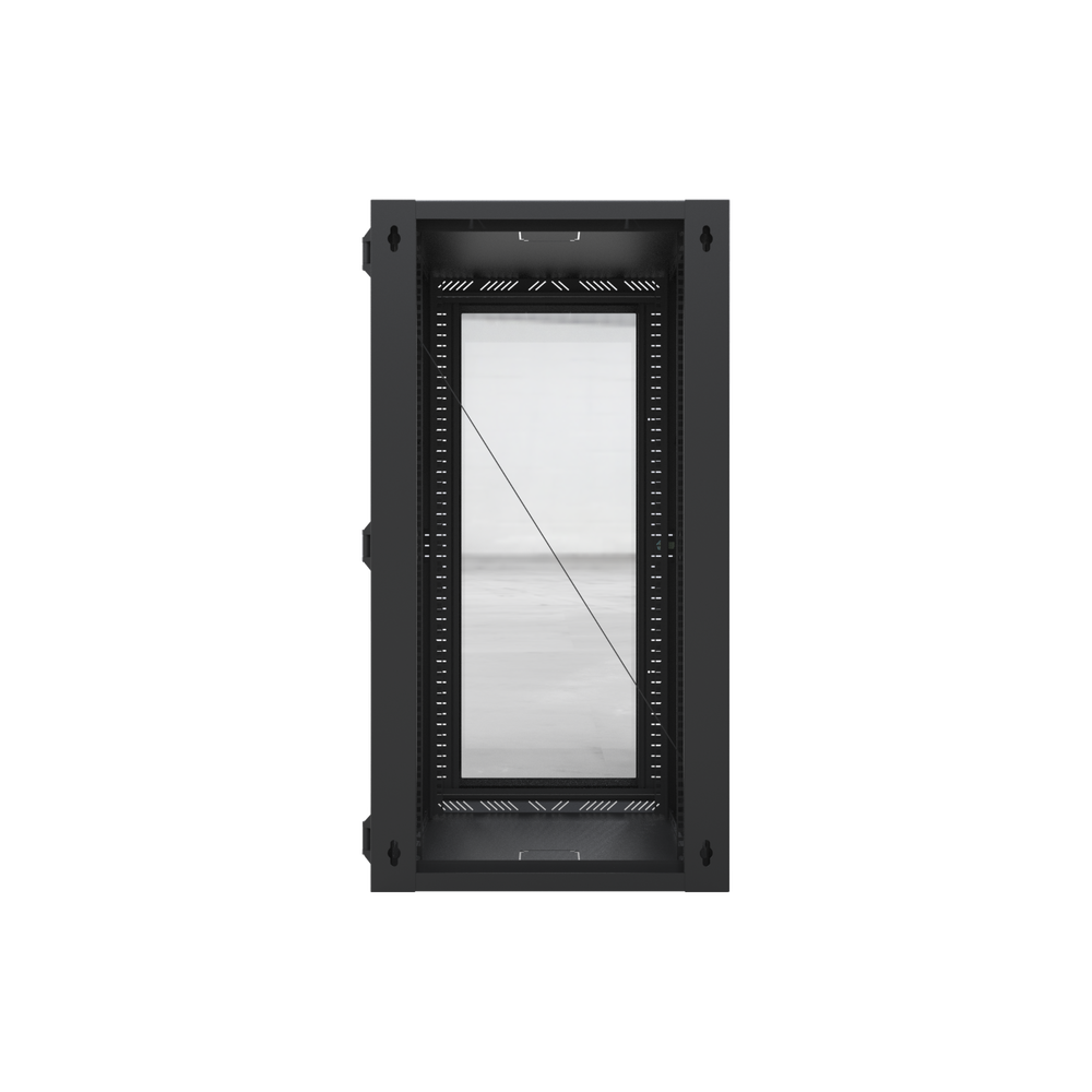 24-Unit 19" Wall-Mounted Swing-Out Cabinet with Glass Window