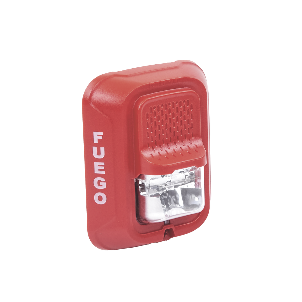 Red Wall Mount Strobe Light, Selectable Candela Level, New Modern Elegant Design and Lower Power Consumption