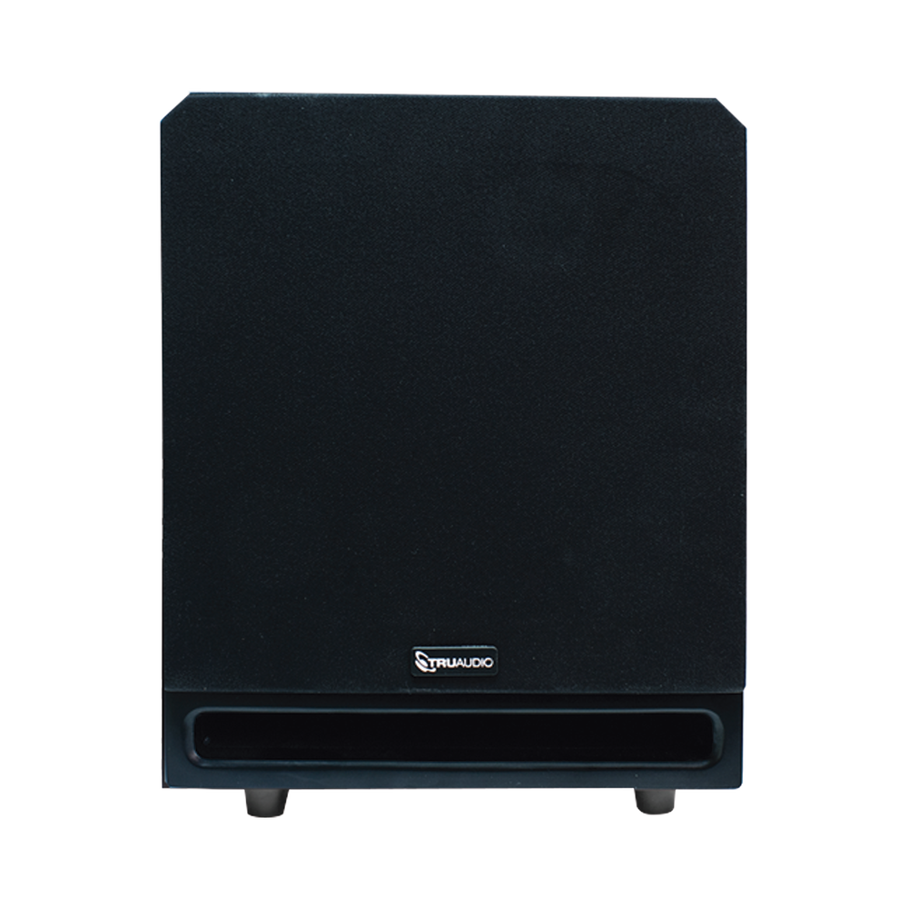 Active slot-in subwoofer with 10-inch speaker, 150W internal amplifier.