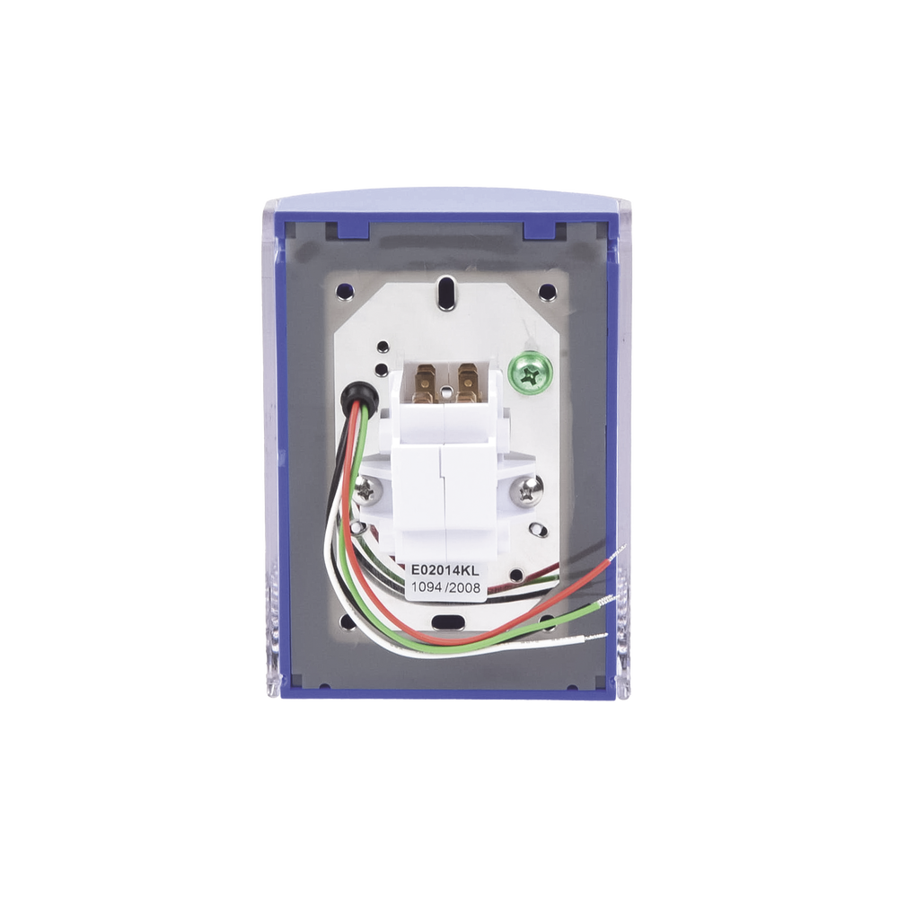 Emergency Exit Button, Spanish Text, Super Strong Polycarbonate Protective Cover and Key Reset