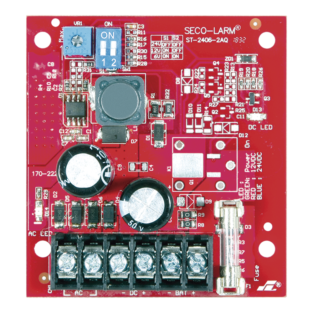 Fuente de Alimentación y Cargador / 6 o 12 o 24 Vcd / 1.5 A Continuo / Protección contra corto circuito