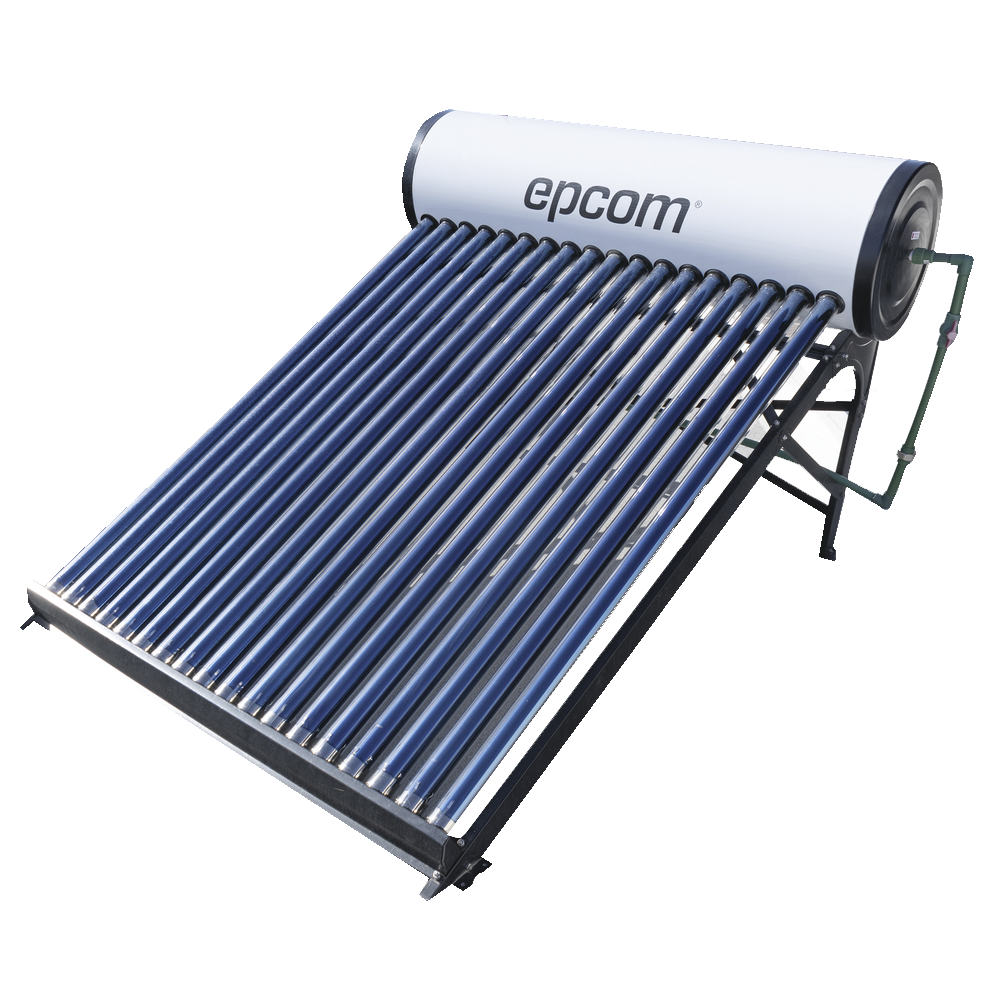 Low Pressure Solar Boiler with 18 High-Strength Vacuum Tubes and 180 L Food-Grade Stainless Steel Water Heater, Resistant to Hail up to 25 mm/L, Includes Magnesium Anode