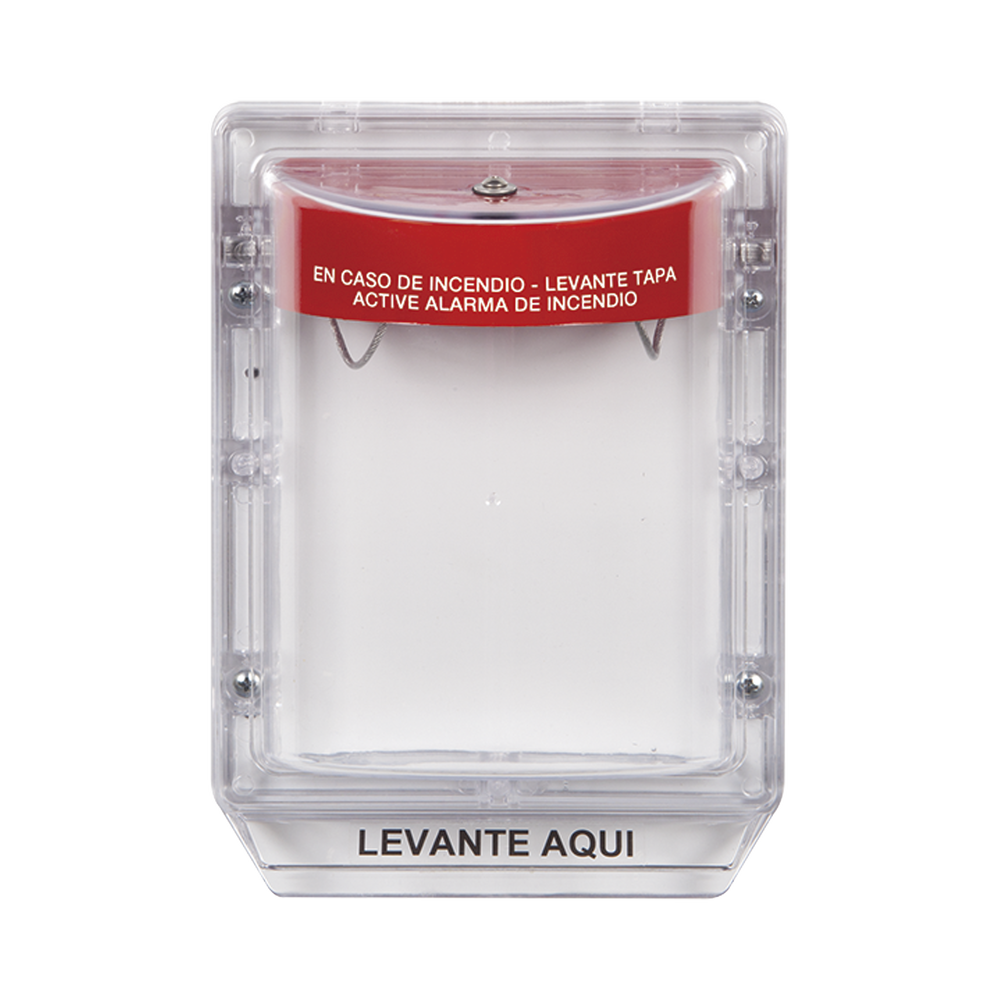 Cubierta Protectora de Policarbonato Serie Stopper II® , Con Bocina, Sin Espaciador, Montaje Empotrado, Etiqueta en Español