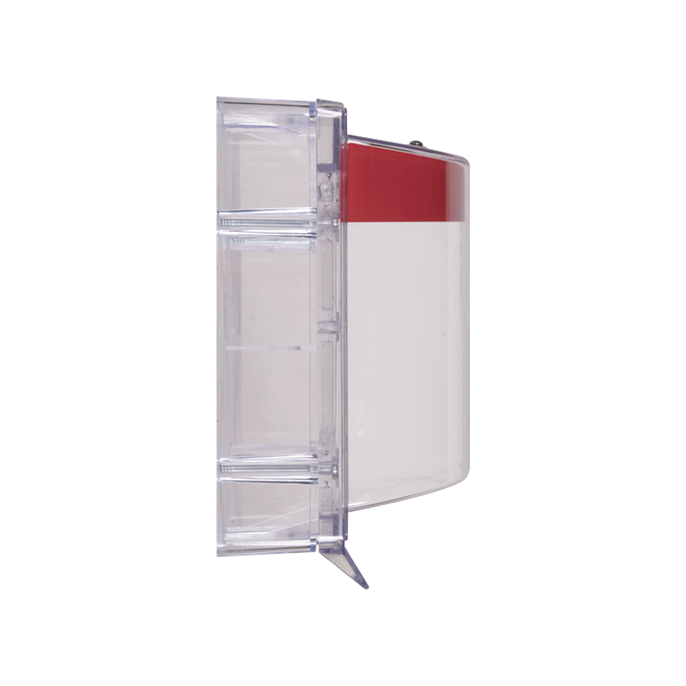 Stopper II® Series Polycarbonate Protective Cover, with Horn, Clear Spacer, Spanish Label