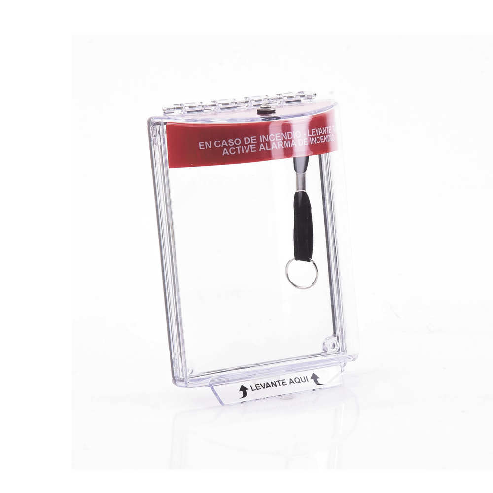 Universal Clear Cover with Siren, Fire Text in Spanish