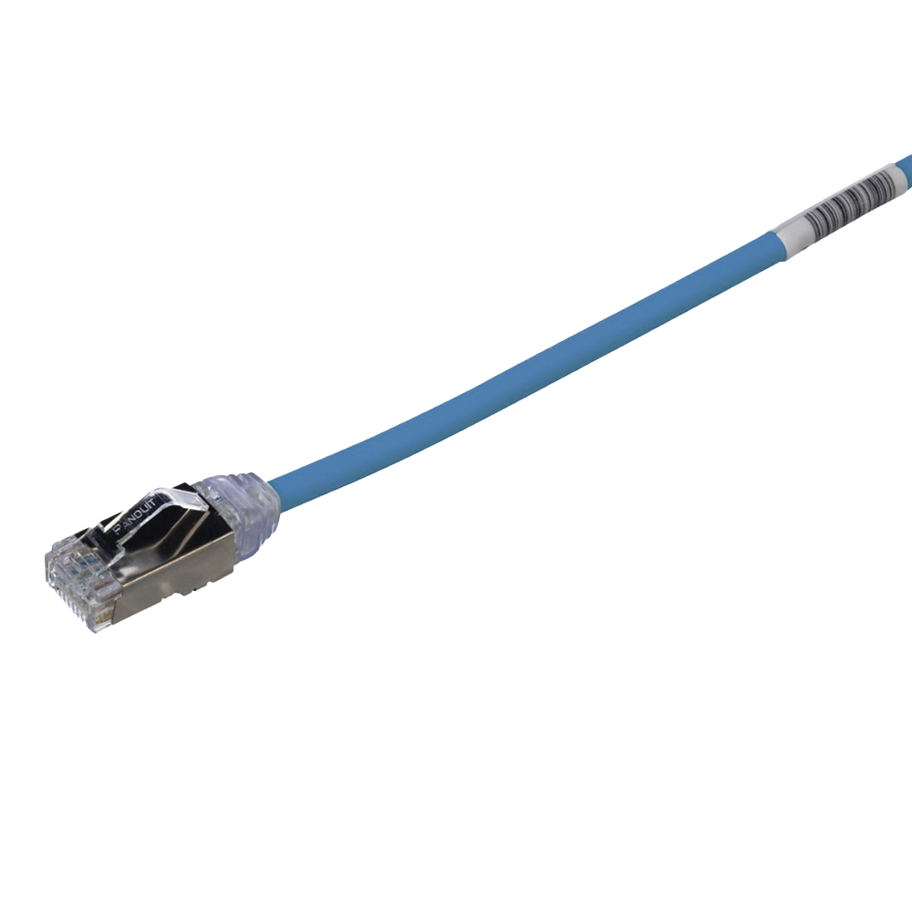 Patch Cord Cat6A, Diametro Reducido 28 AWG, Blindado S/FTP, CM/LS0H, 3m, Color Azul