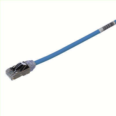 Patch Cord Cat6A, Diametro Reducido 28 AWG, Blindado S/FTP, CM/LS0H, 5m, Color Azul