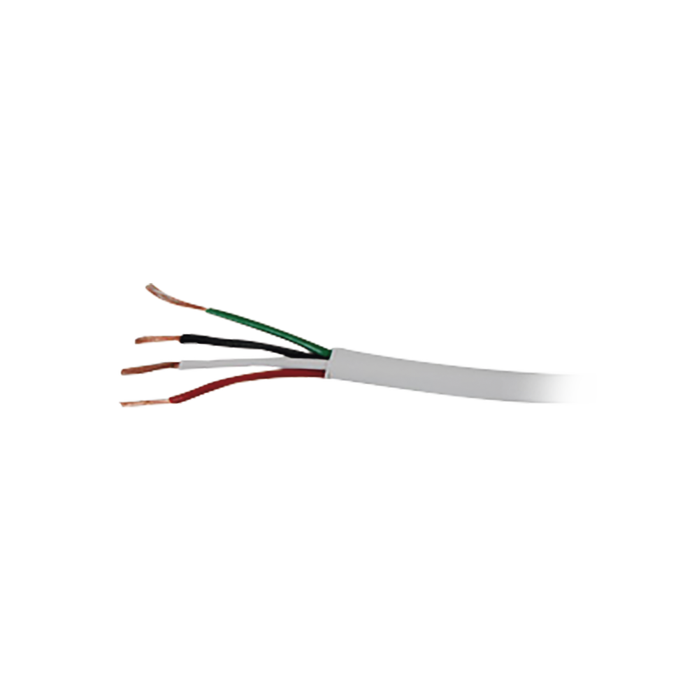 Retazo de 10 Metros de Cable para Alarma, Color Blanco, Multifiliar, Aprobado Bajo la Norma UL, Calibre 22.
