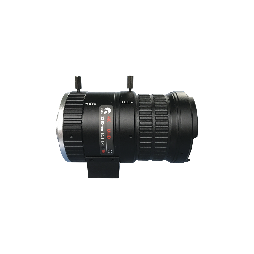 Lente Varifocal 12- 50mm / Resolucion 4K, 5MP, 3MP / IDEAL PARA VISUALIZAR PLACAS EN ACCESOS HASTA 50 METROS