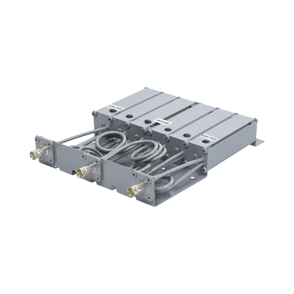 Duplexer SYSCOM en VHF, 6 Cav. 148-160 MHz, 50 Watt, 5 MHz Sep. Rechazo de Banda, BNC Hembras.