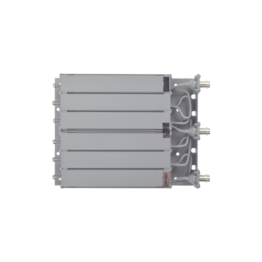 Duplexer SYSCOM en UHF, 6 Cav. 440-470 MHz, 50 Watt, 5 MHz Sep. Rechazo de Banda, BNC Hembras.