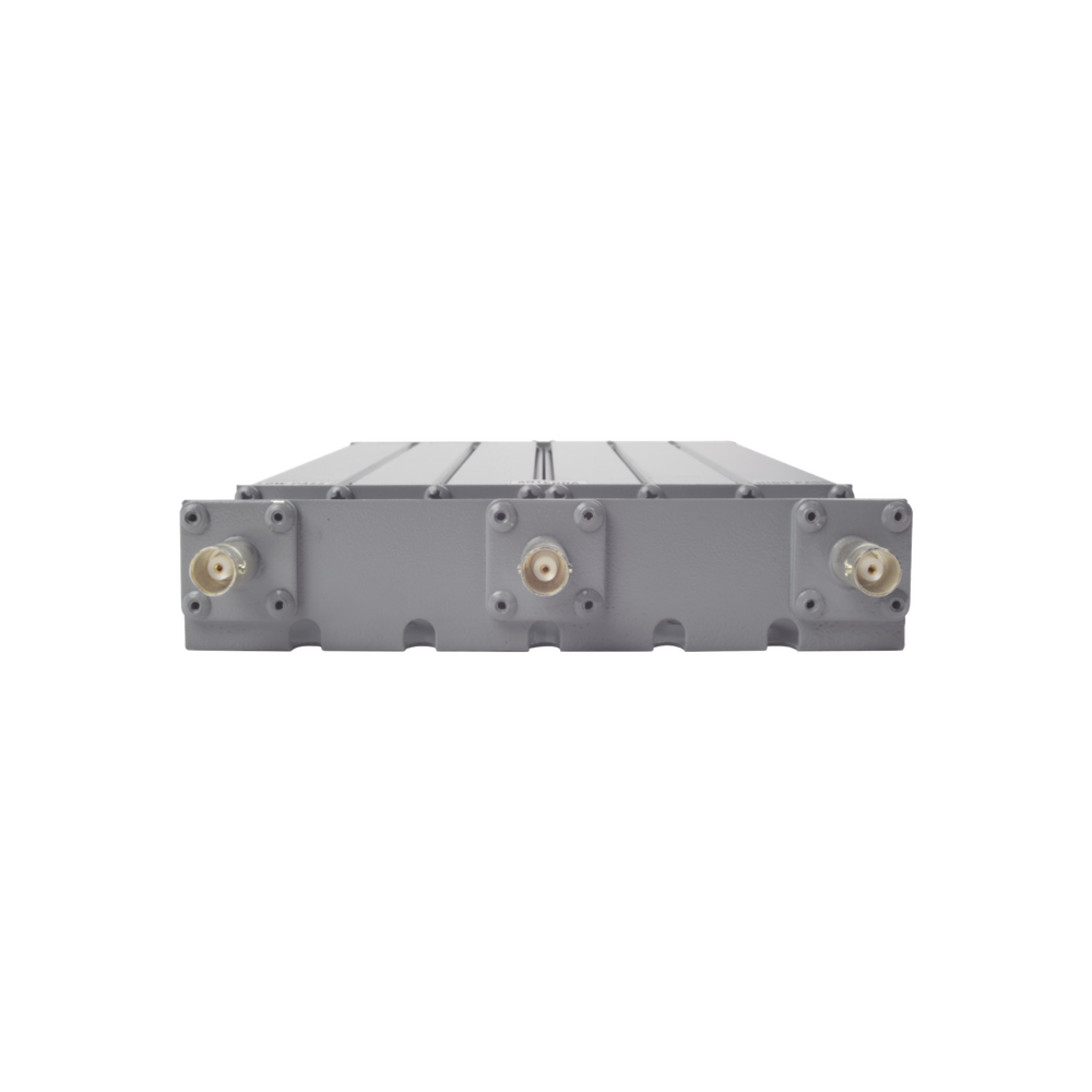 Duplexer SYSCOM en UHF, 6 Cav. 440-470 MHz, 50 Watt, 5 MHz Sep. Rechazo de Banda, BNC Hembras.