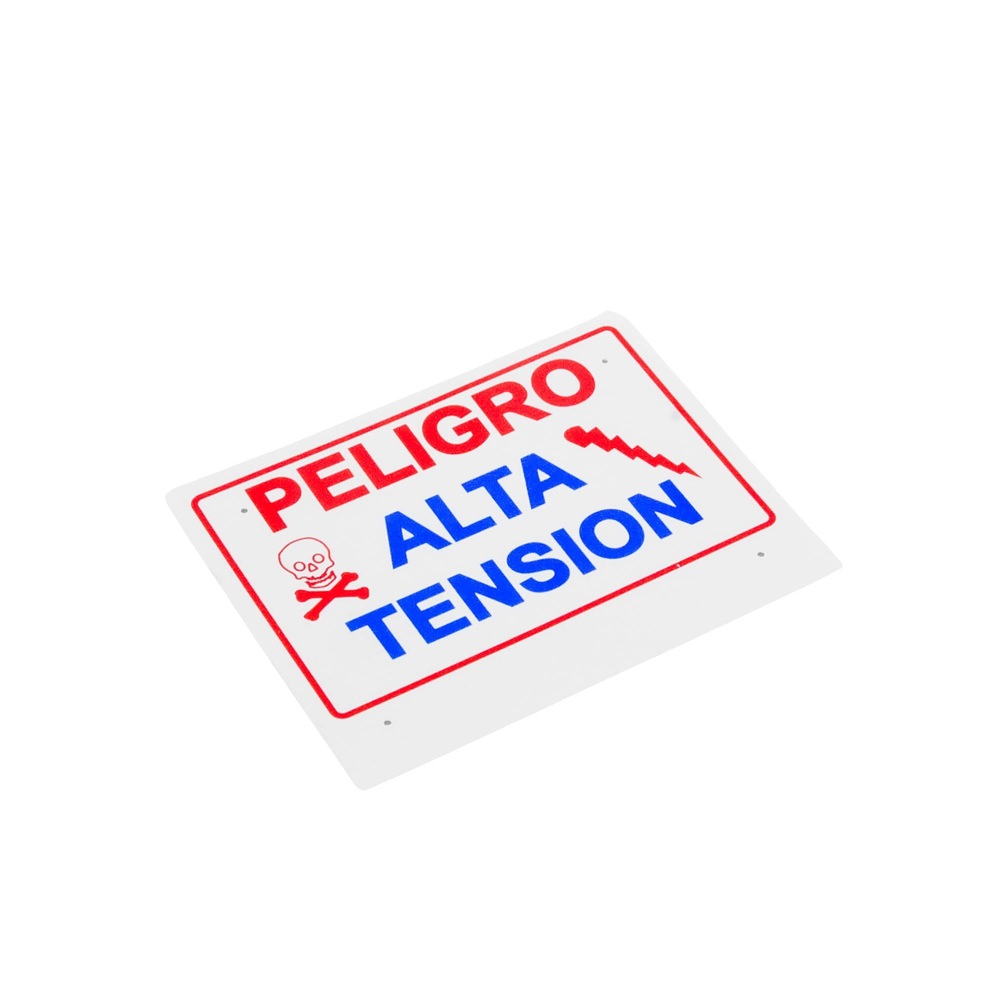 Danger sign for electric fences, highly durable and easy to install.