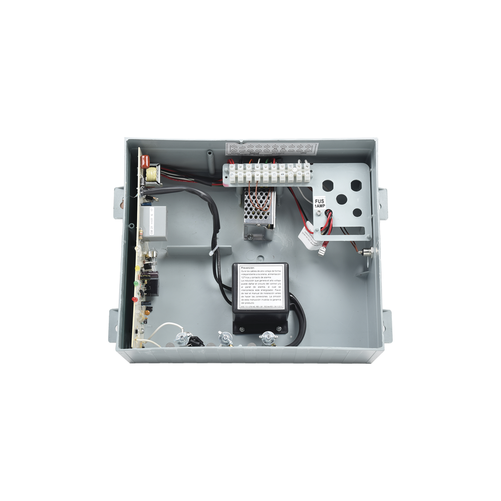 Energizador de 10,000Volts-1Joule / 2500 mts de Protección Lineales / Activado por Atenuación de Voltaje, Corte de línea o Aterrizamiento de la Línea / Integración a Panel de Alarma.