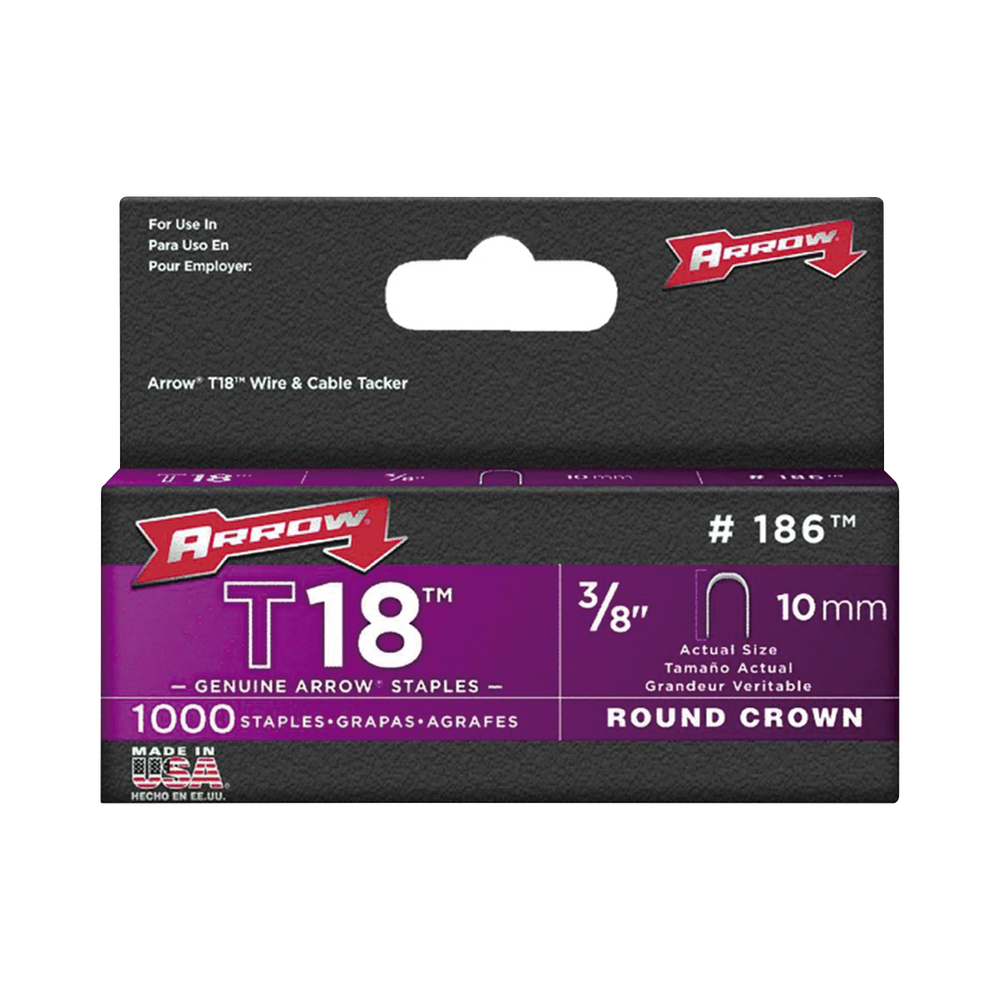 Grapas Tipo "U"para Grapadora T18 de 3/8" (10 mm).
