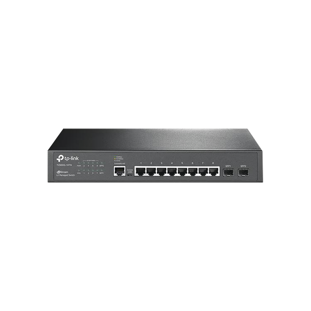 JetStream Gigabit Managed Layer 2 Switch, 8 10/100/1000 Mbps ports + 2 SFP ports