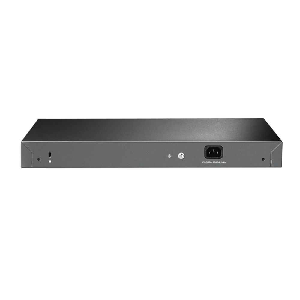JetStream Gigabit Managed Layer 2 Switch, 16 10/100/1000 Mbps ports + 2 SFP ports, 1 console port.