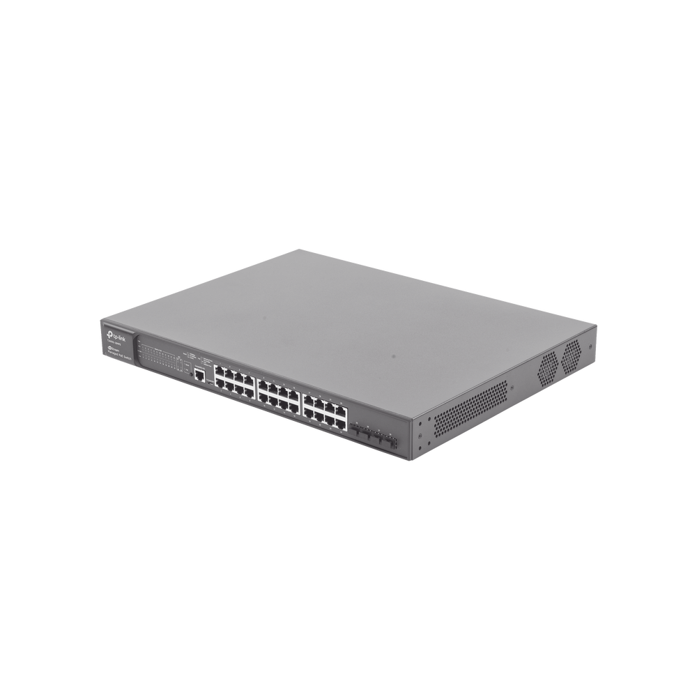 JetStream Gigabit Managed Layer 2 Switch, 24 10/100/1000 Mbps ports + 4 SFP ports