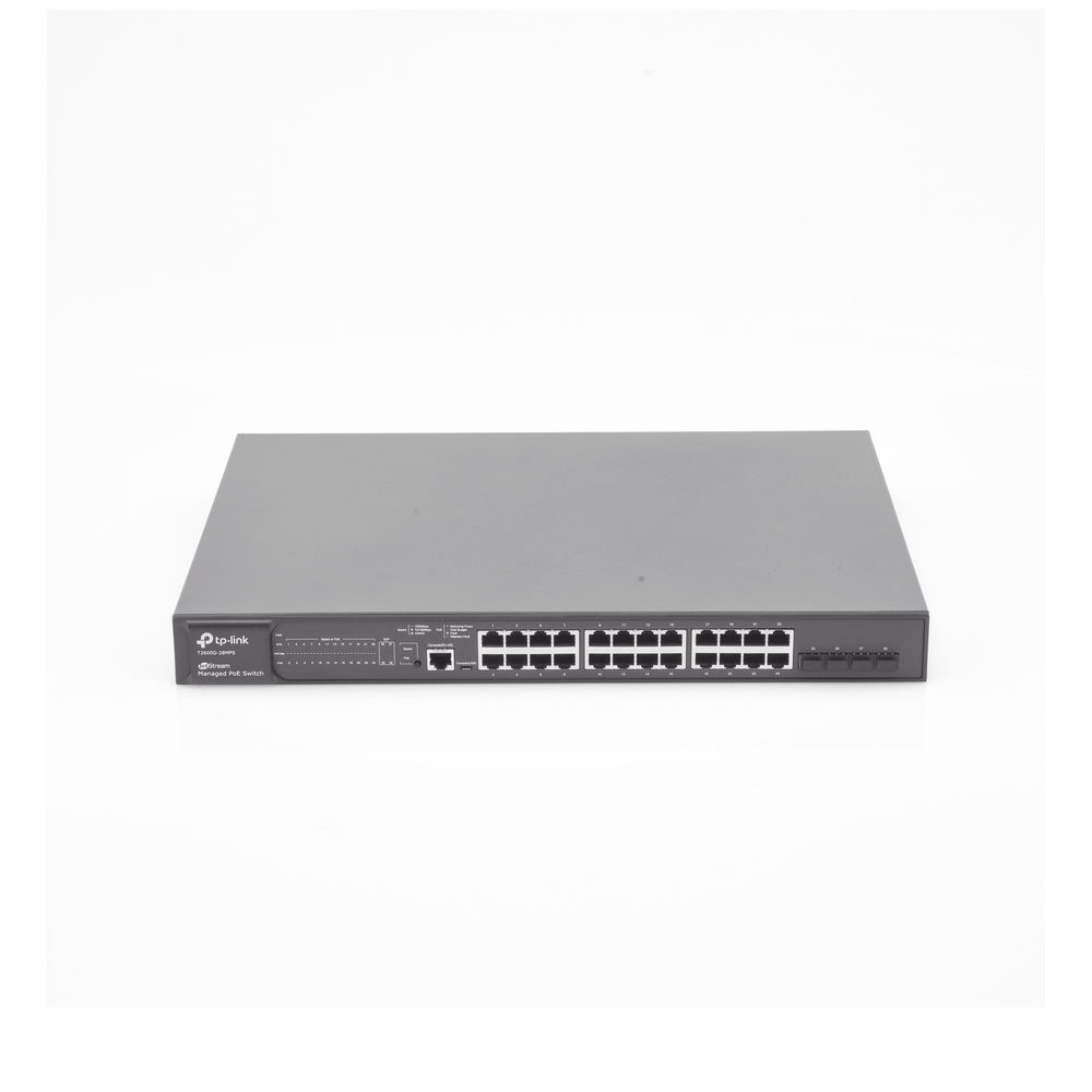 JetStream Gigabit Managed Layer 2 Switch, 24 10/100/1000 Mbps ports + 4 SFP ports
