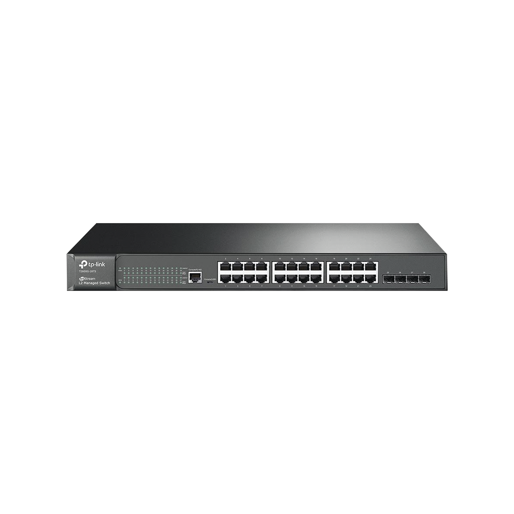 JetStream Gigabit Managed Layer 2 Switch, 24 10/100/1000 Mbps ports + 4 SFP ports