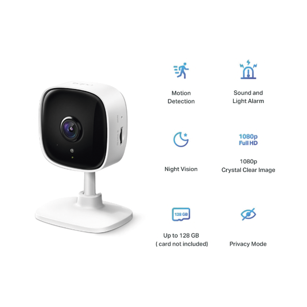 Cámara IP Wi-Fi para hogar, 2 megapixel, audio doble vía, visión nocturna, notificación Push, acepta memoria Micro SD de para grabación.