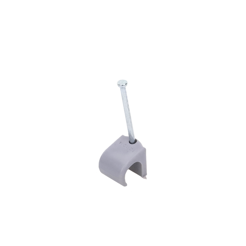 Grapa para cable redondo de 10mm color gris (100pzs) (3104-00100)