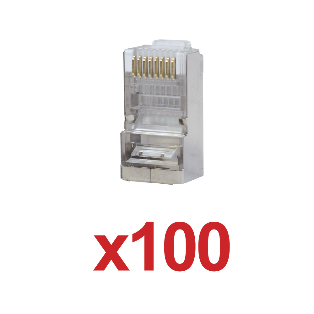 Paquete de 100 conectores RJ45 para cable UTP categoría 5E