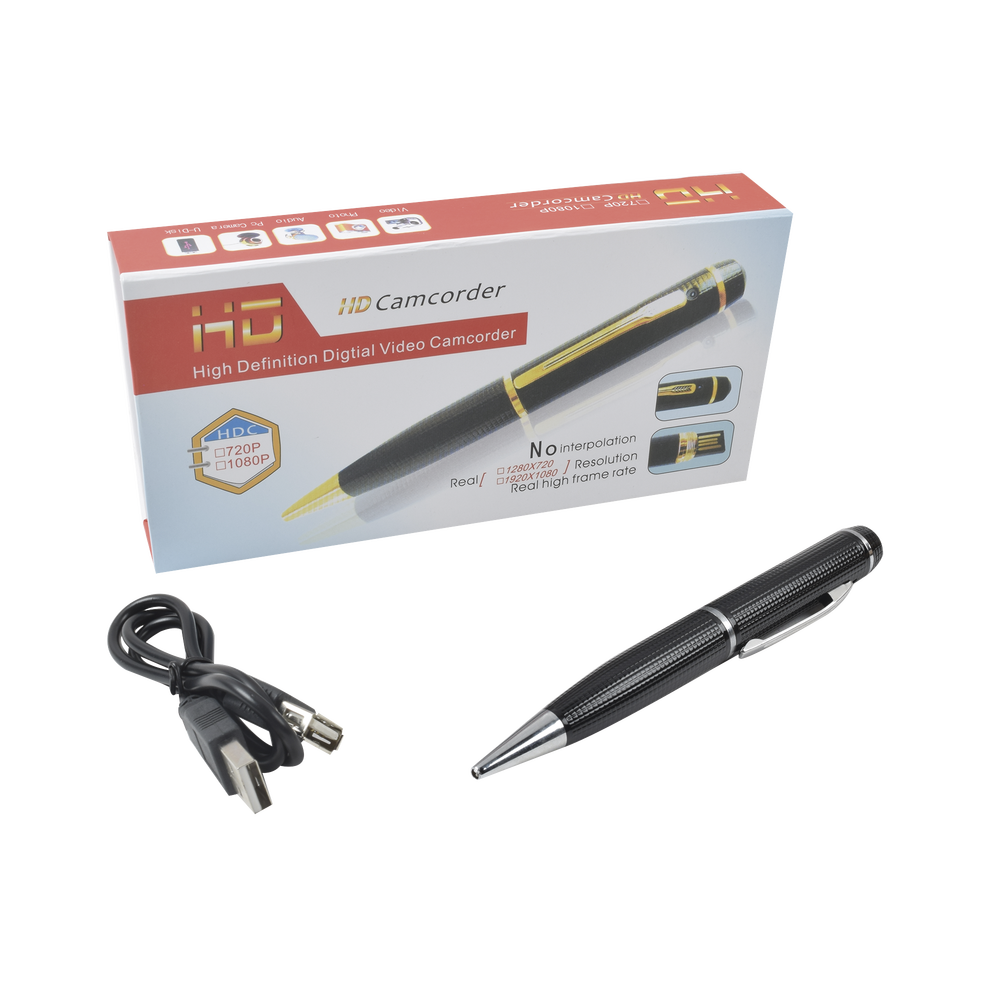 Camara Oculta en Pluma / Resolución 2 Megapixel (1080P) / Memoria de 8GB / Grabación de Vídeo y Audio / Captura de Fotografías