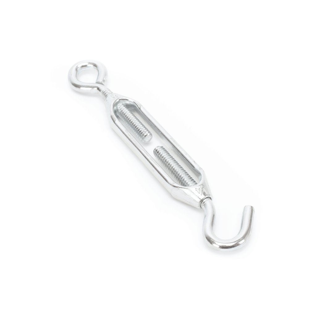 Zinc hook-and-loop turnbuckle 1/4" x 2-1/8" Zinc Alloy