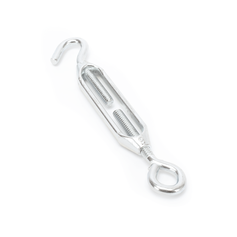 Zinc hook-and-loop turnbuckle 1/4" x 2-1/8" Zinc Alloy