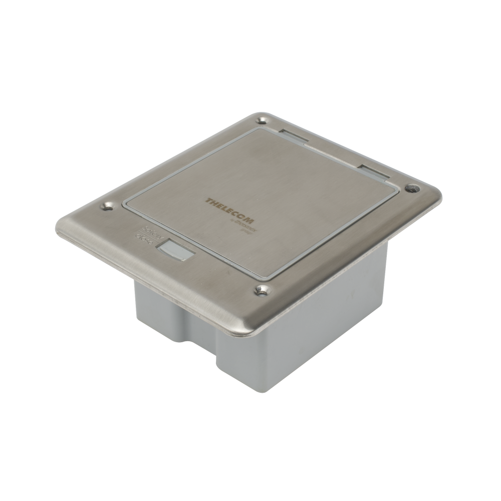 Caja de piso con contacto eléctrico (Duplex), resistente al agua, IP66 (Con tapa cerrada) (11000-53201)