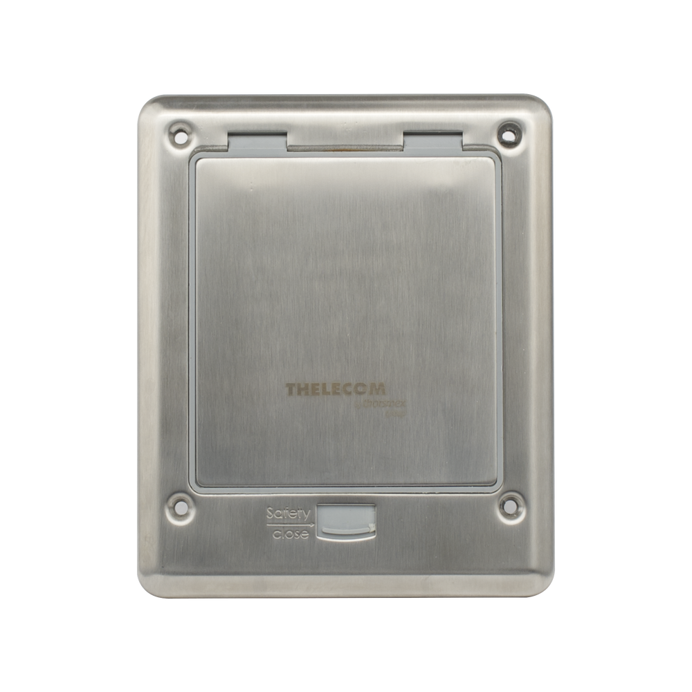 Caja de piso con contacto eléctrico (Duplex), resistente al agua, IP66 (Con tapa cerrada) (11000-53201)
