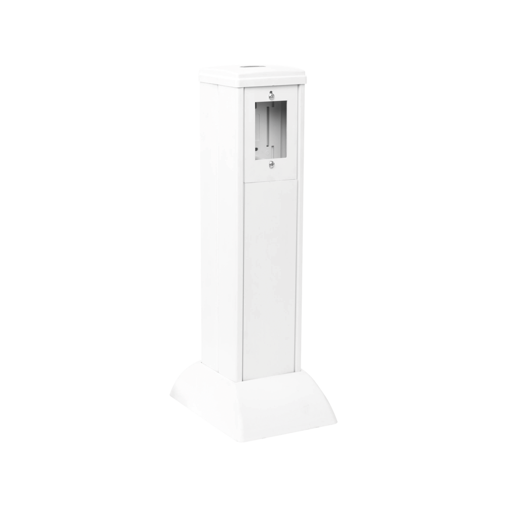 Mini column for concentrating, distributing and organizing electrical power cables or telecommunications data ports (10000-01000)