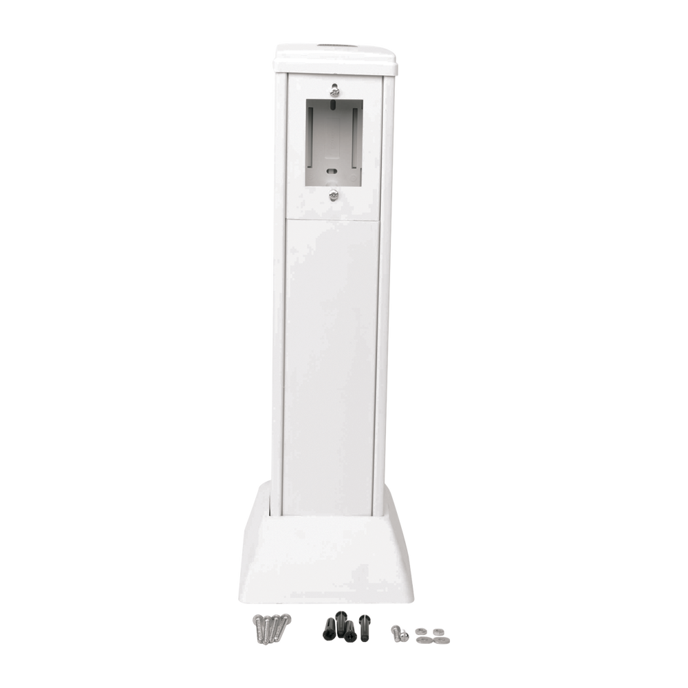 Mini column for concentrating, distributing and organizing electrical power cables or telecommunications data ports (10000-01000)