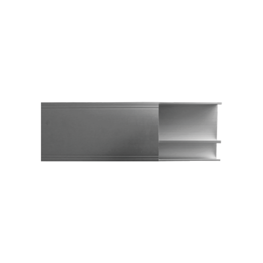 Canaleta de aluminio línea R40 color blanco, 117 x 27.3mm, tramo de 3 metros