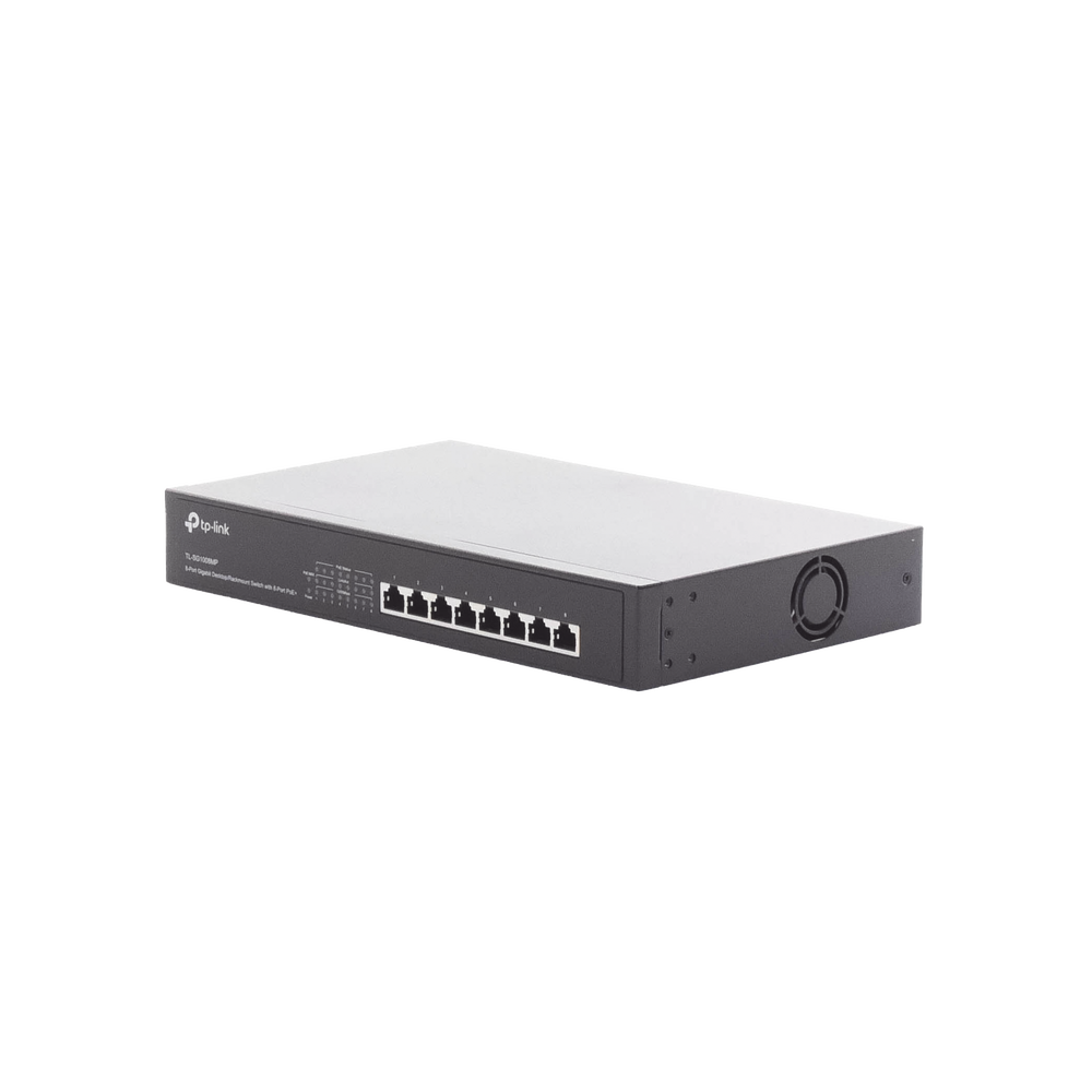 Switch Gigabit PoE+ no administrable de 8 puertos 10/100/1000 Mbps y 8 puertos PoE para escritorio