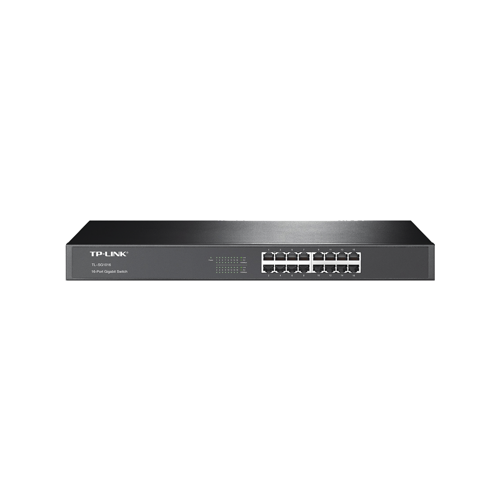 Switch Gigabit no administrable de 16 puertos 10/100/1000 Mbps para rack