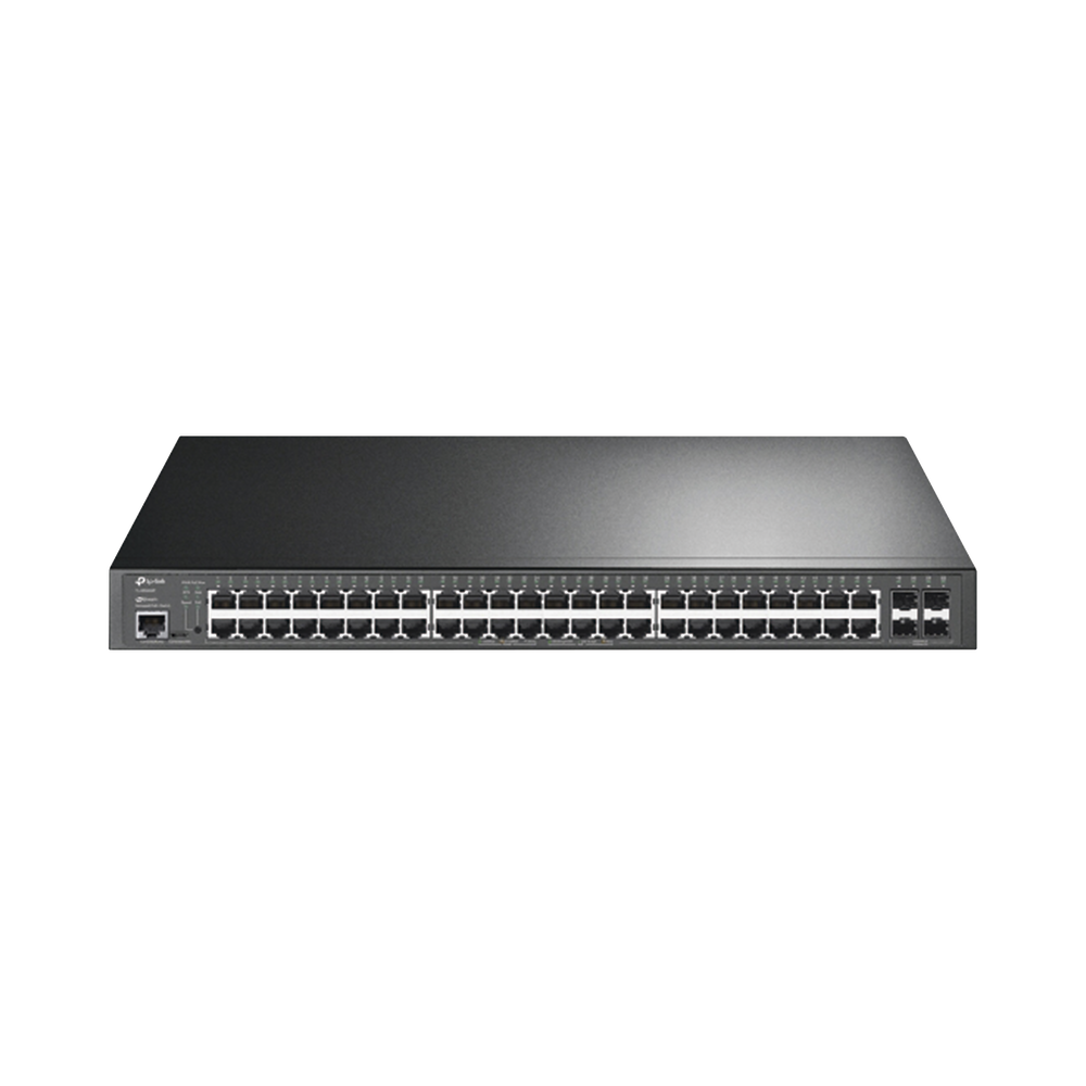 JetStream SDN Managed PoE+ Switch 48 ports 10/100/1000 Mbps + 4 SFP ports, 48 PoE+ ports, 384W, centralized management OMADA SDN