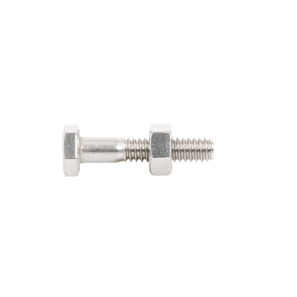Paquete de 6 tornillos con tuercas de acero inoxidable 1/4 x 1 1/4”.