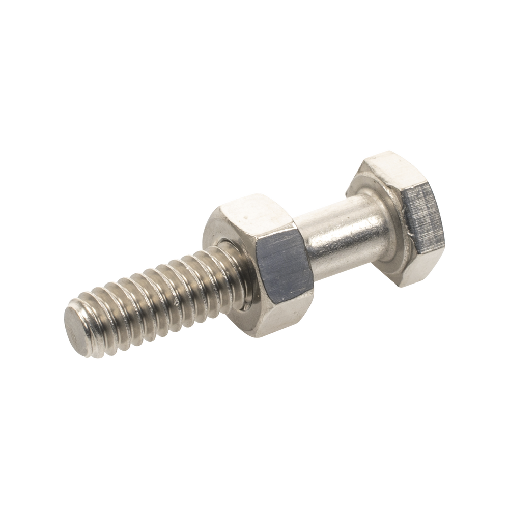 Paquete de 6 tornillos con tuercas de acero inoxidable 1/4 x 1 1/4”.