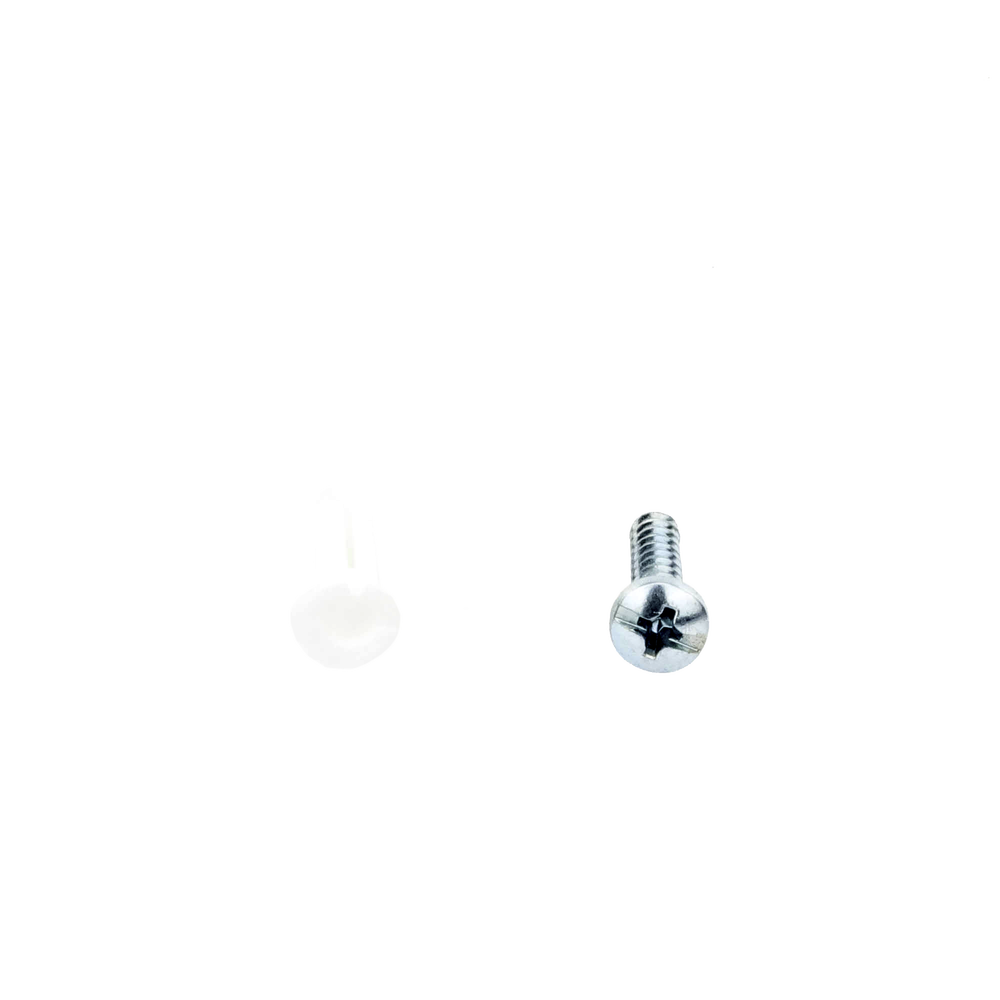 Paquete de 20 taquetes blancos 3/4" y 20 tornillos 8mm x 3/4" (1101-05002)