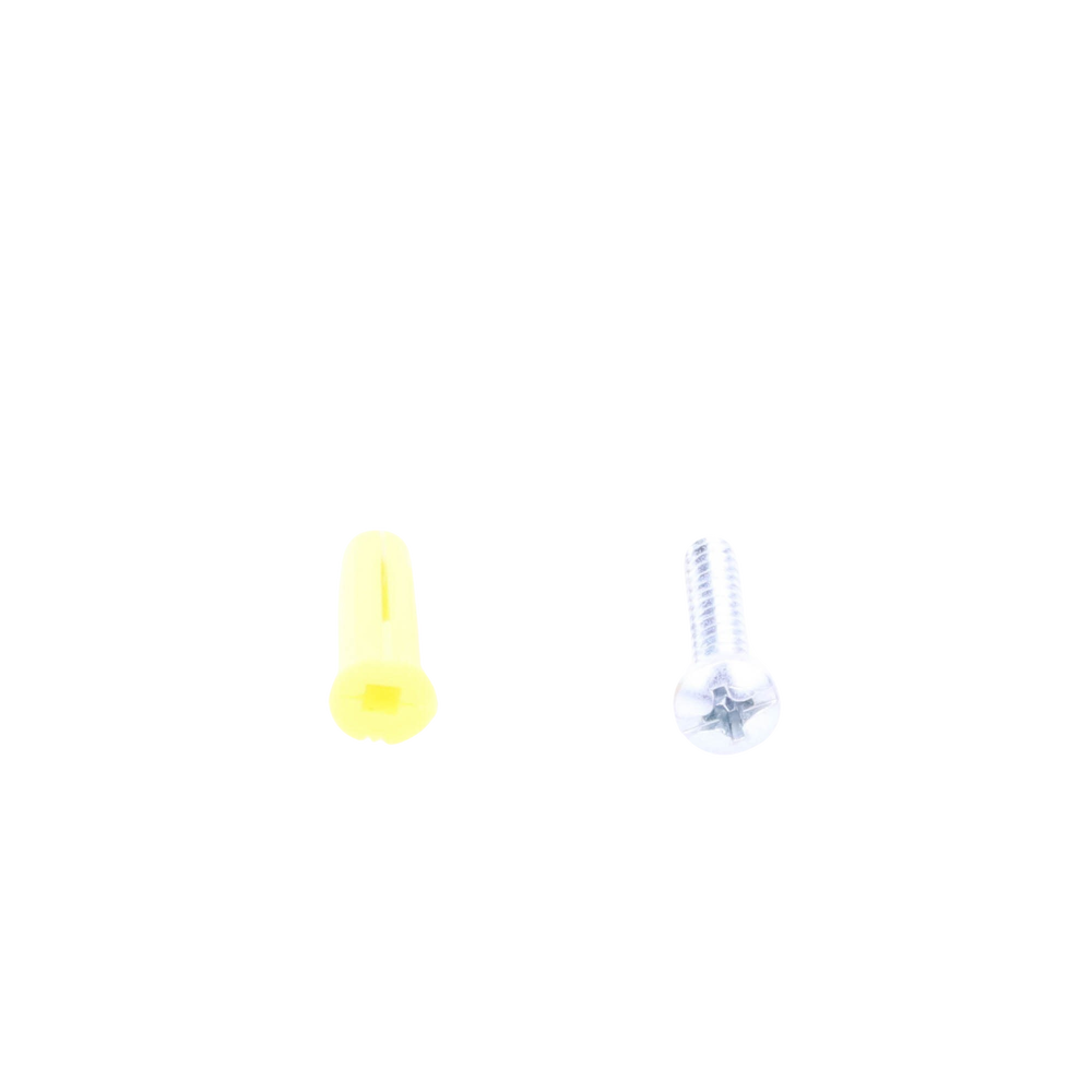 Paquete de 20 taquetes amarillo 1" y 20 tornillos 8mm x 1"