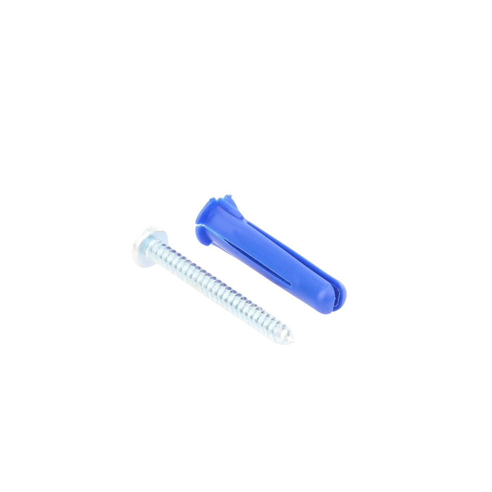 Paquete de 6 taquetes azul 2" y 6 tornillos 12mm x 2" (1105-05002)